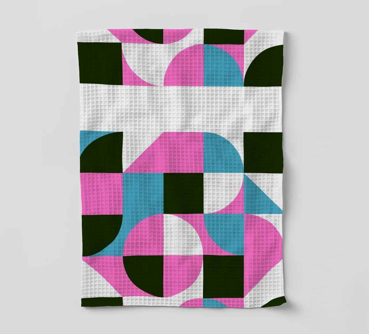 Forme geometriche pop - Arte retrò in rosa e turkis canovaccio da cucina da Studio Vibe