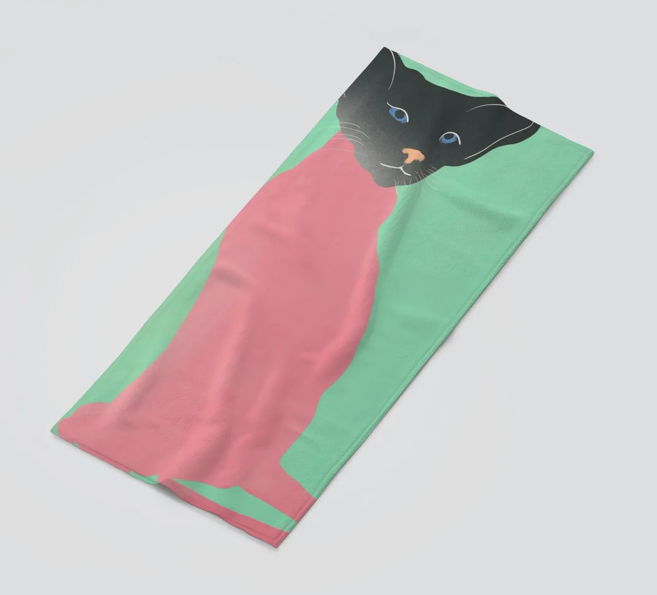 Siamese beach towel by Little Dean