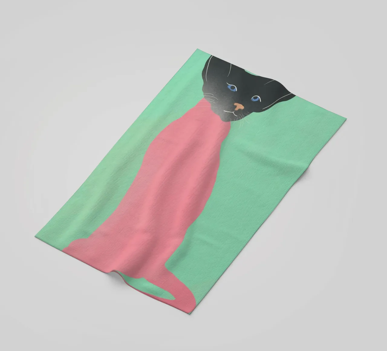 Siamese beach towel by Little Dean