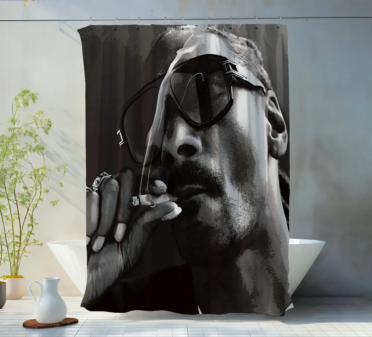 Snoop Dogg shower curtain by vanhesling
