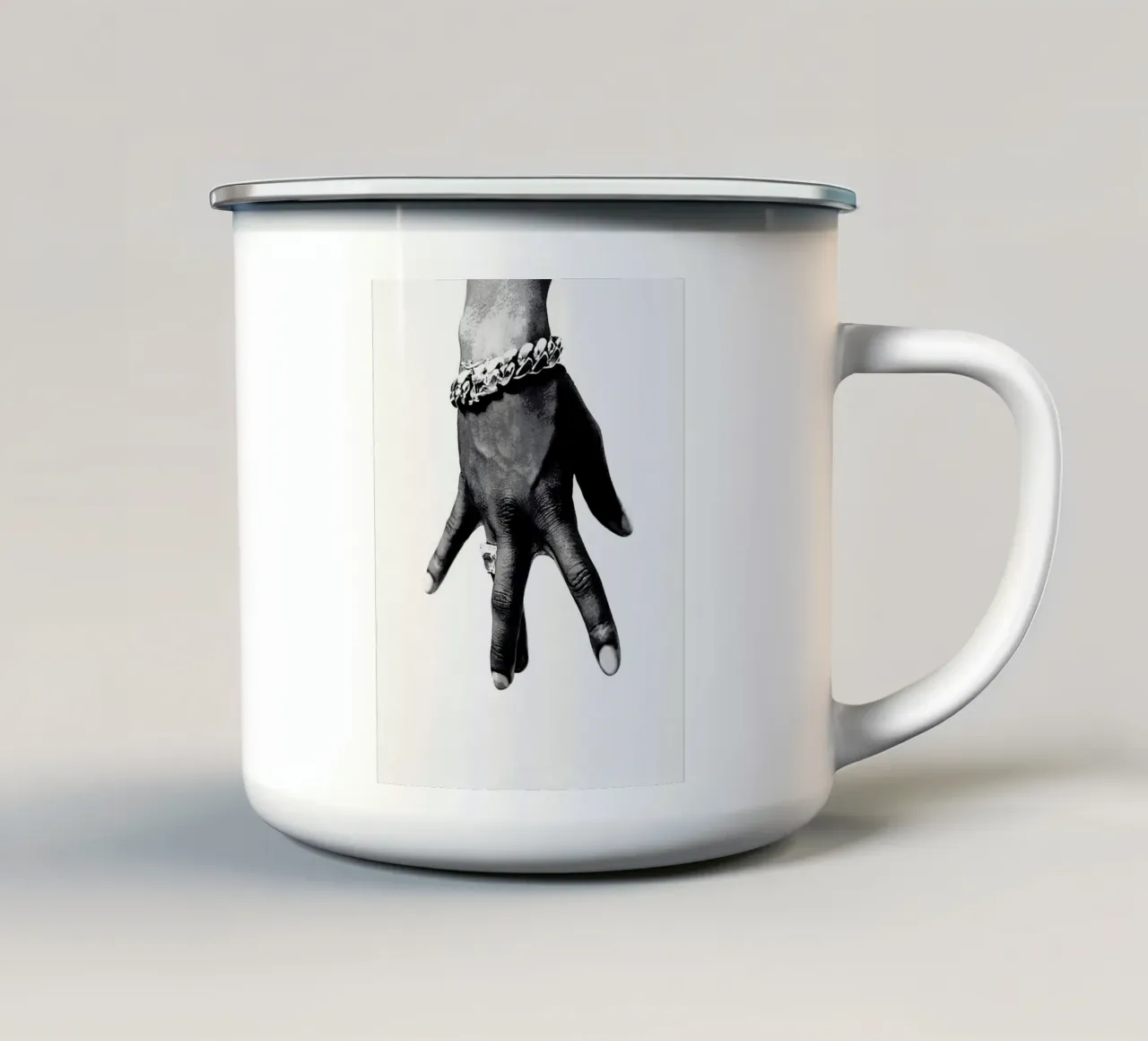 Tupac Shakur tazza in smalto da vanhesling
