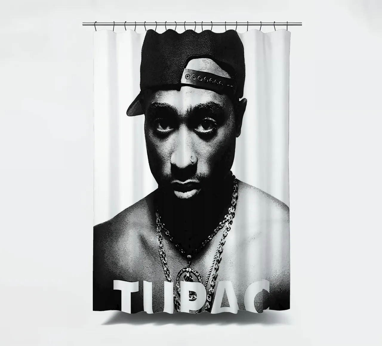 Tupac Shakur douchegordijn van vanhesling