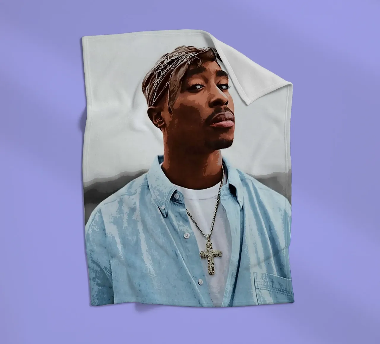 Tupac Shakur coperta in pile da vanhesling