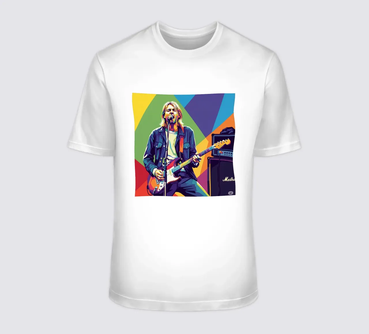 Kurt Cobain colorful pop art t-shirt da Hantamrata
