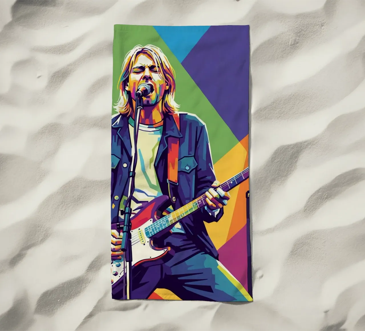 Kurt Cobain colorful pop art telo mare da Hantamrata