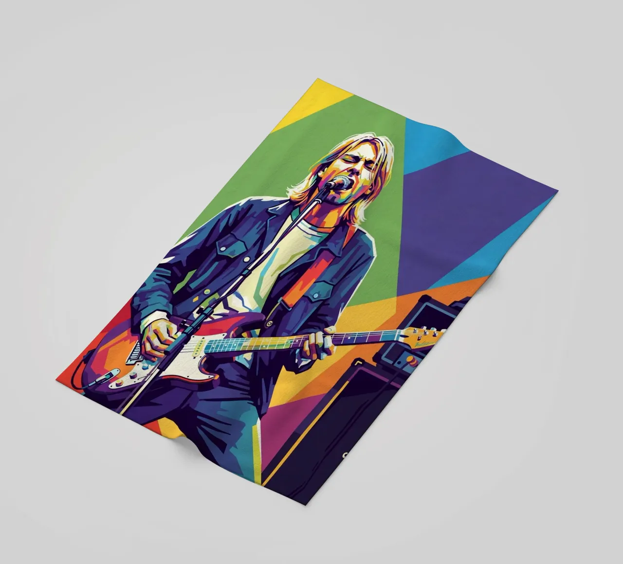 Kurt Cobain colorful pop art telo mare da Hantamrata