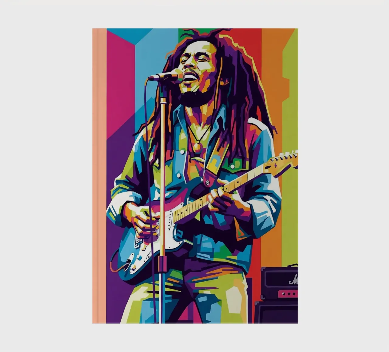 Bob Marley iconic reggae music notebook by Hantamrata
