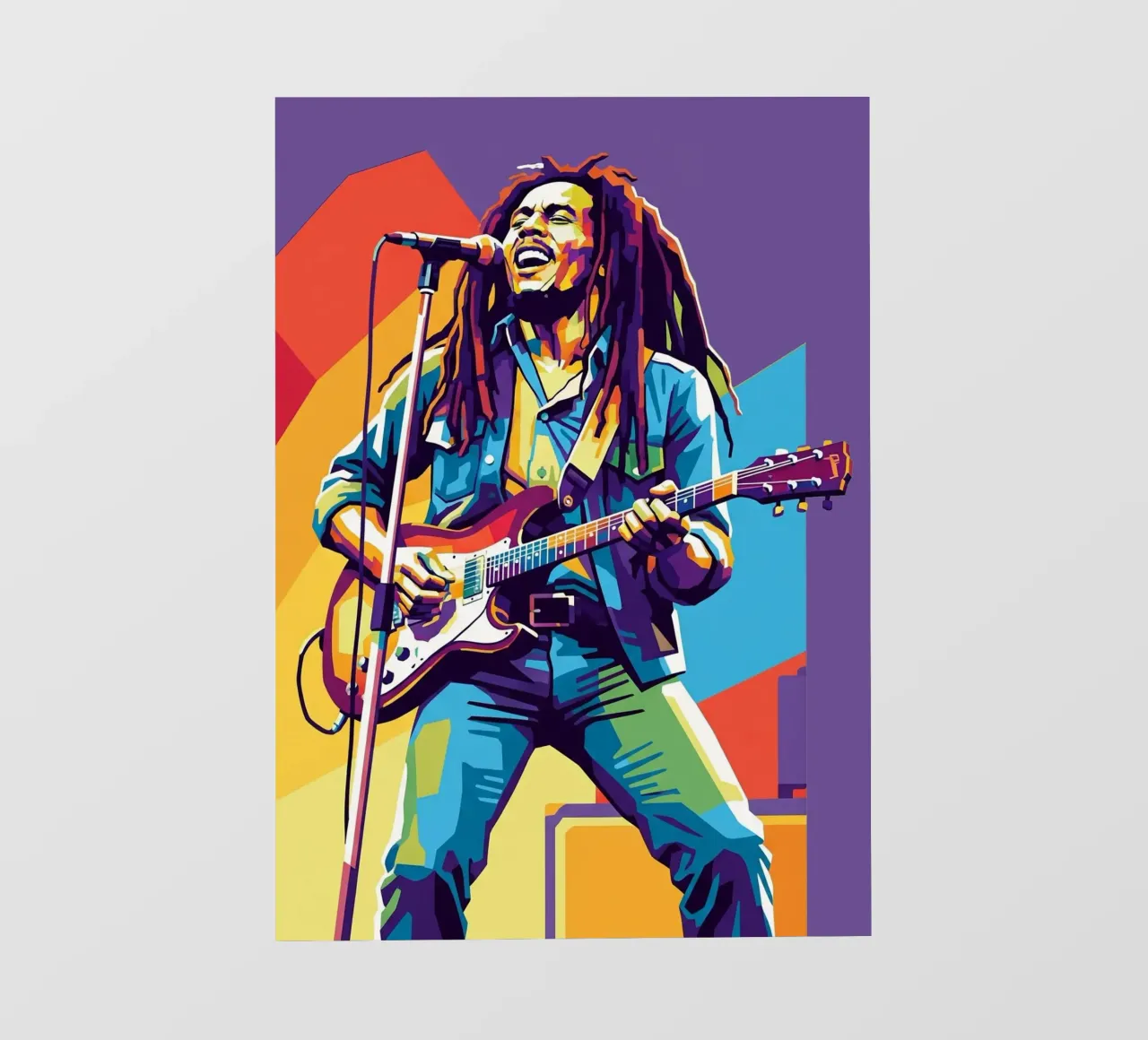 Bob Marley WPAP art style pellicola backlit da Hantamrata
