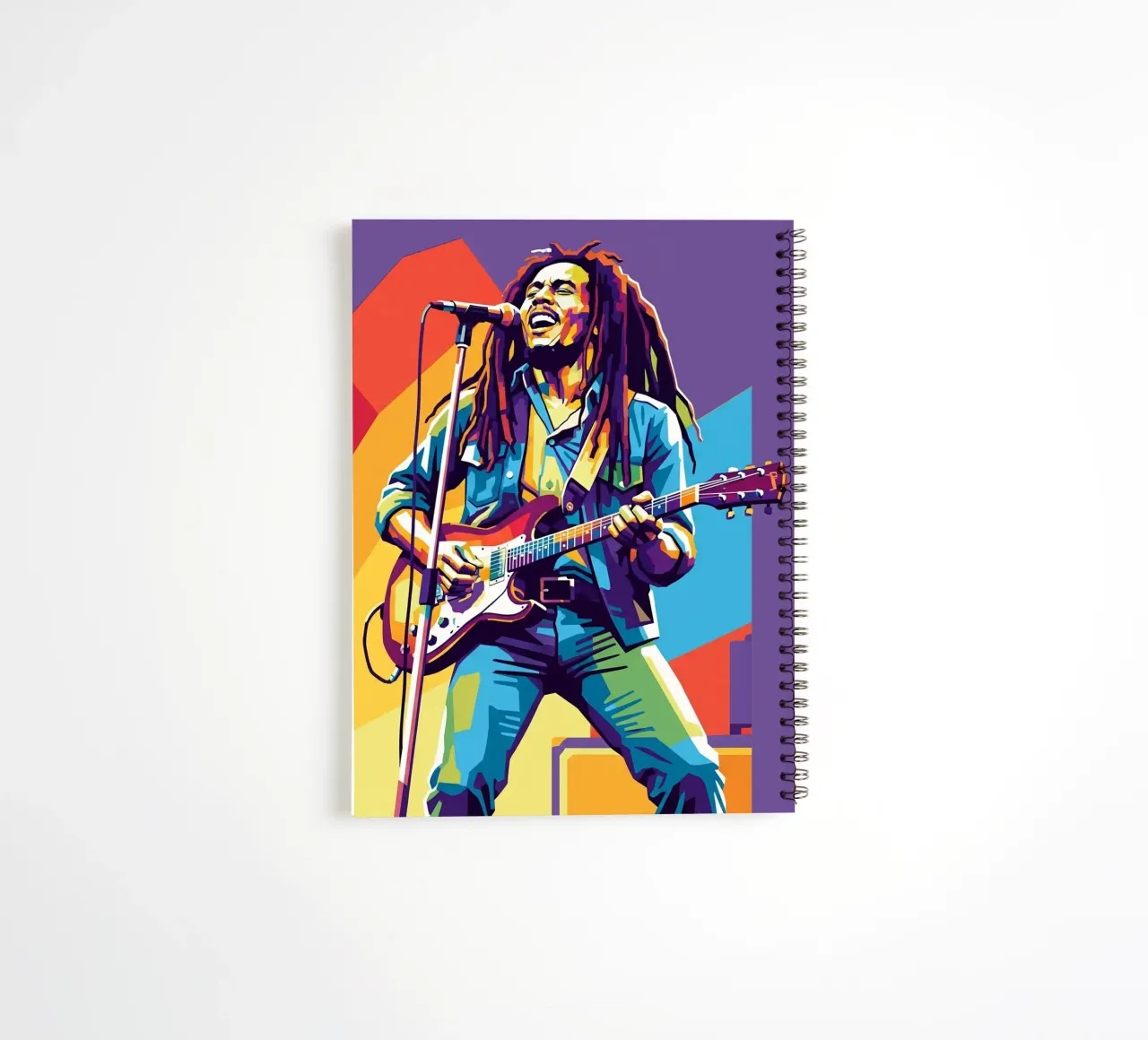 Bob Marley WPAP art style diario ad anelli da Hantamrata
