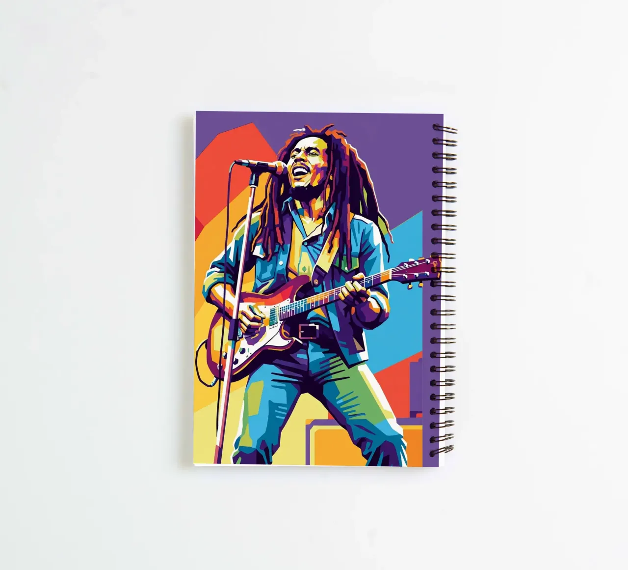 Bob Marley WPAP art style diario ad anelli da Hantamrata