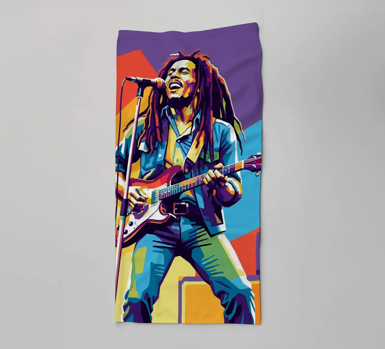 Bob Marley WPAP art style towel by Hantamrata