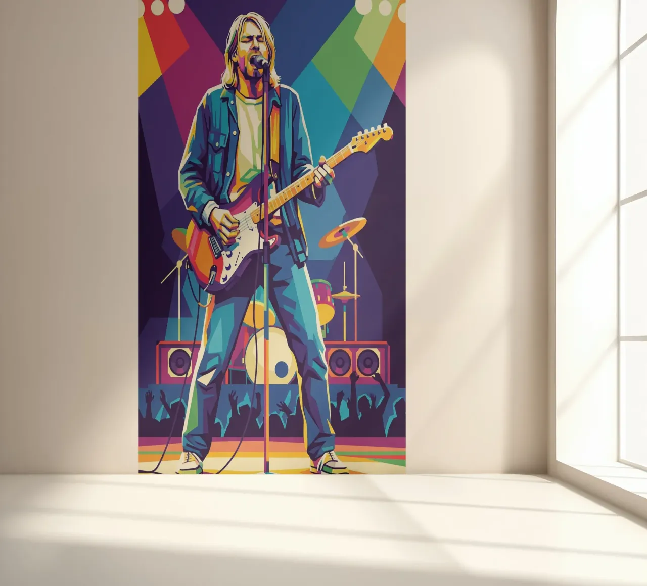 Kurt Cobain on stage photo wallpaper by Hantamrata