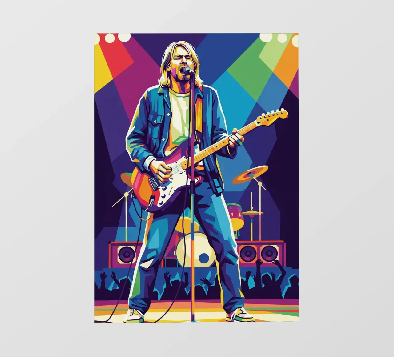 Kurt Cobain on stage photo wallpaper by Hantamrata