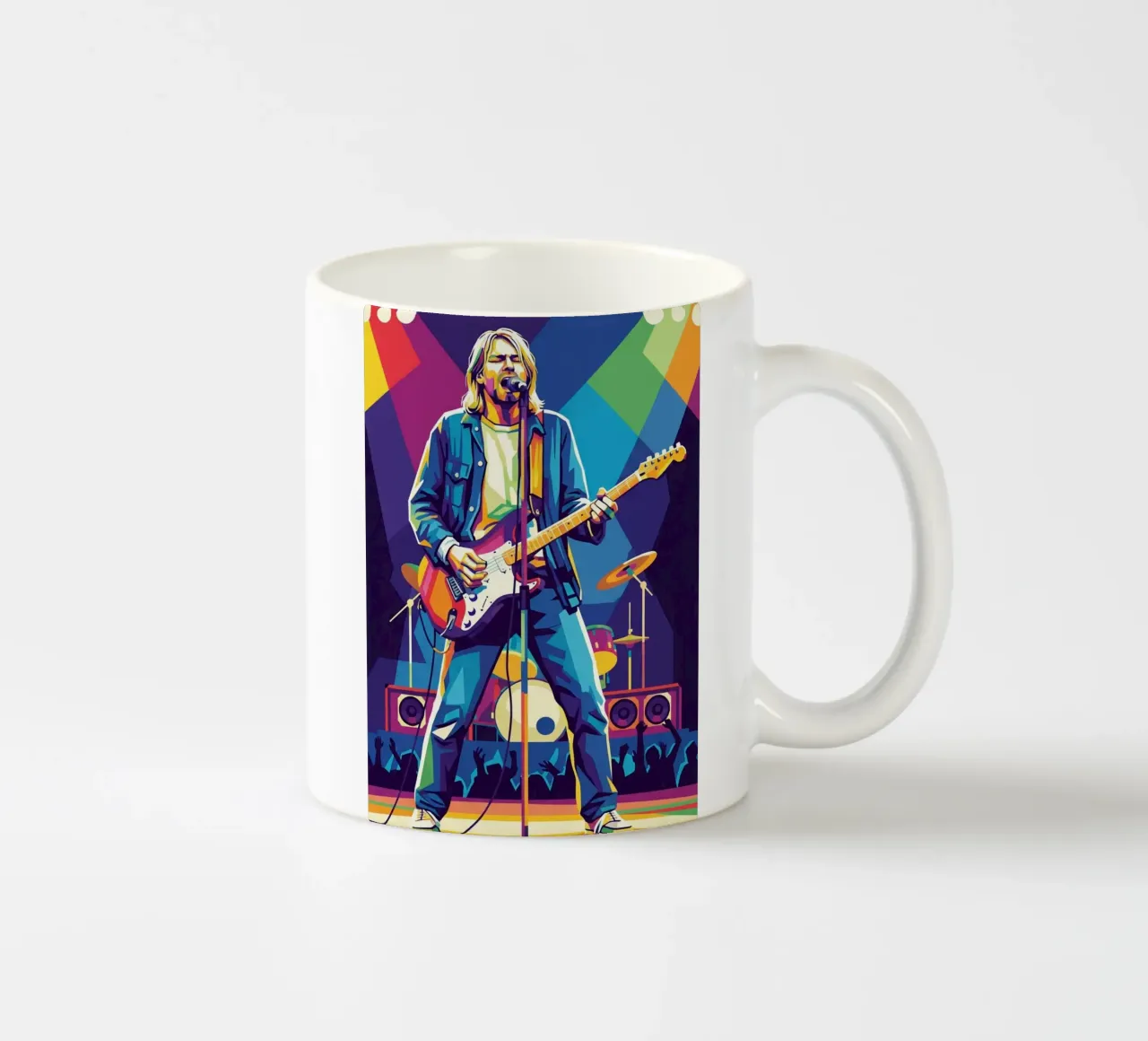 Kurt Cobain on stage tazza in ceramica da Hantamrata