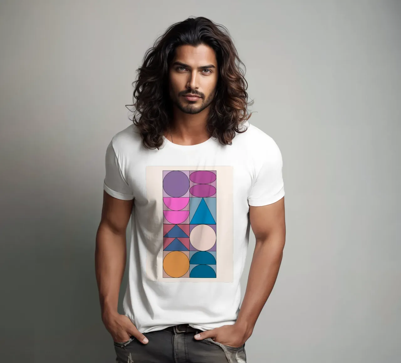 Geometric Shapes | Colorful Bauhaus Art Print camiseta de Studio Vibe