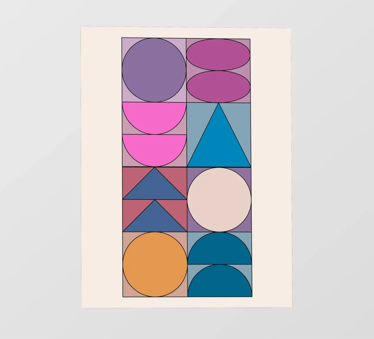 Forme geometriche e colori Bauhaus Stampa d'arte pellicola backlit da Studio Vibe