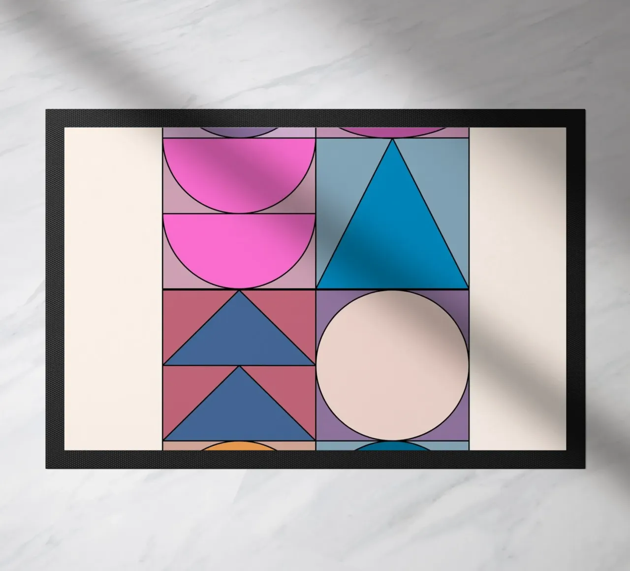 Geometric Shapes | Colorful Bauhaus Art Print felpudo de Studio Vibe