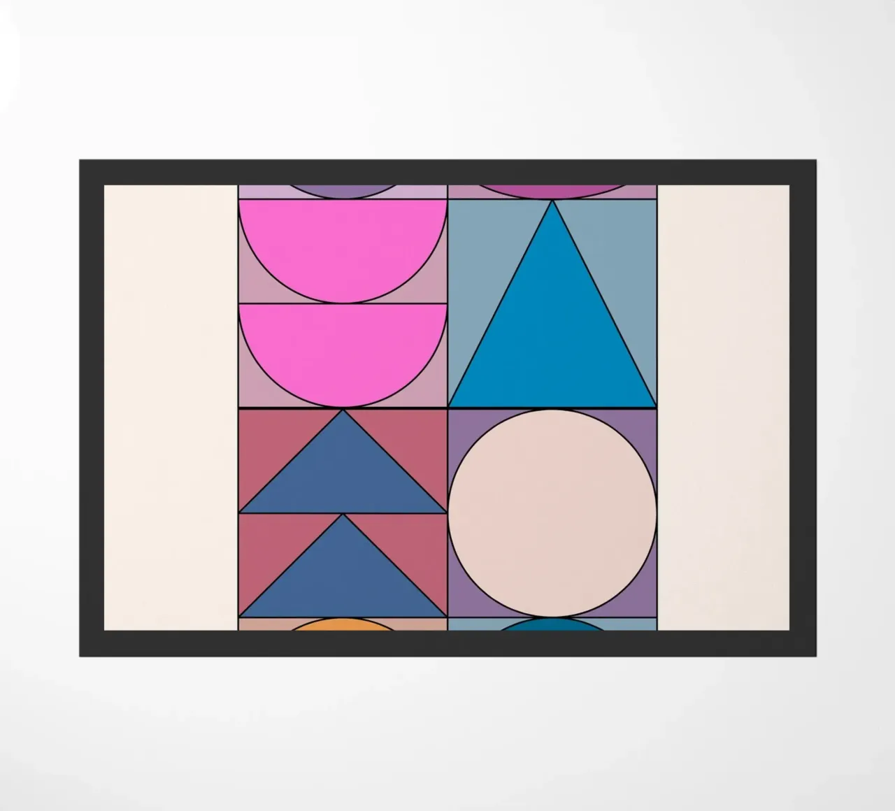 Geometric Shapes | Colorful Bauhaus Art Print felpudo de Studio Vibe