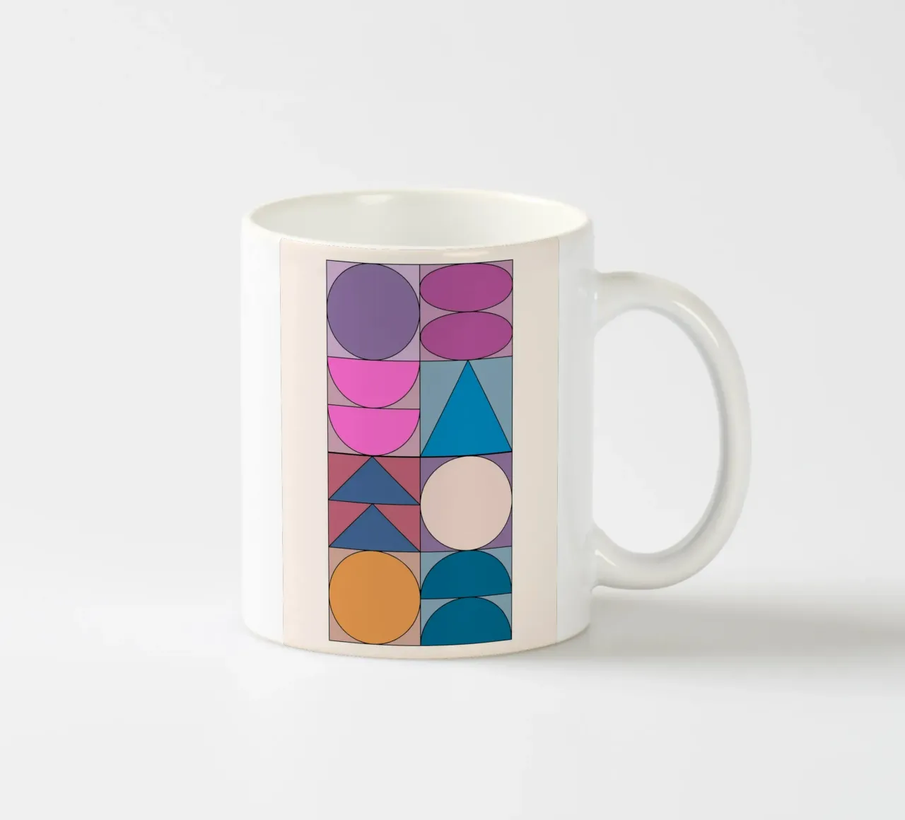 Forme geometriche e colori Bauhaus Stampa d'arte tazza in ceramica da Studio Vibe
