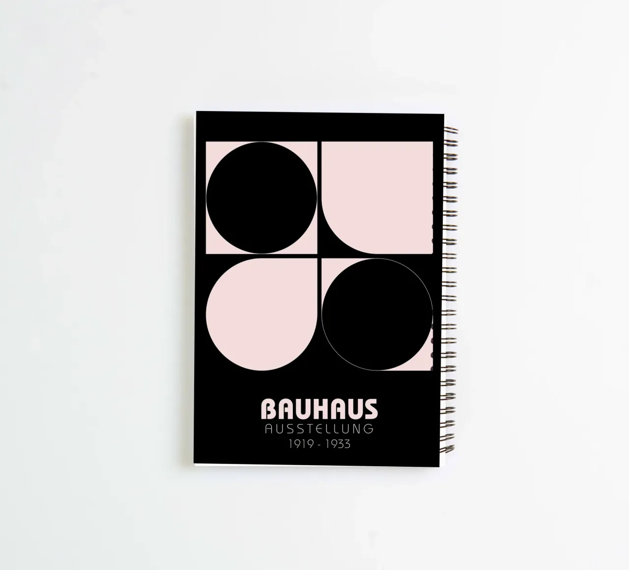 Bauhaus Geometry - Minimal Art Poster spiral notebook by Studio Vibe