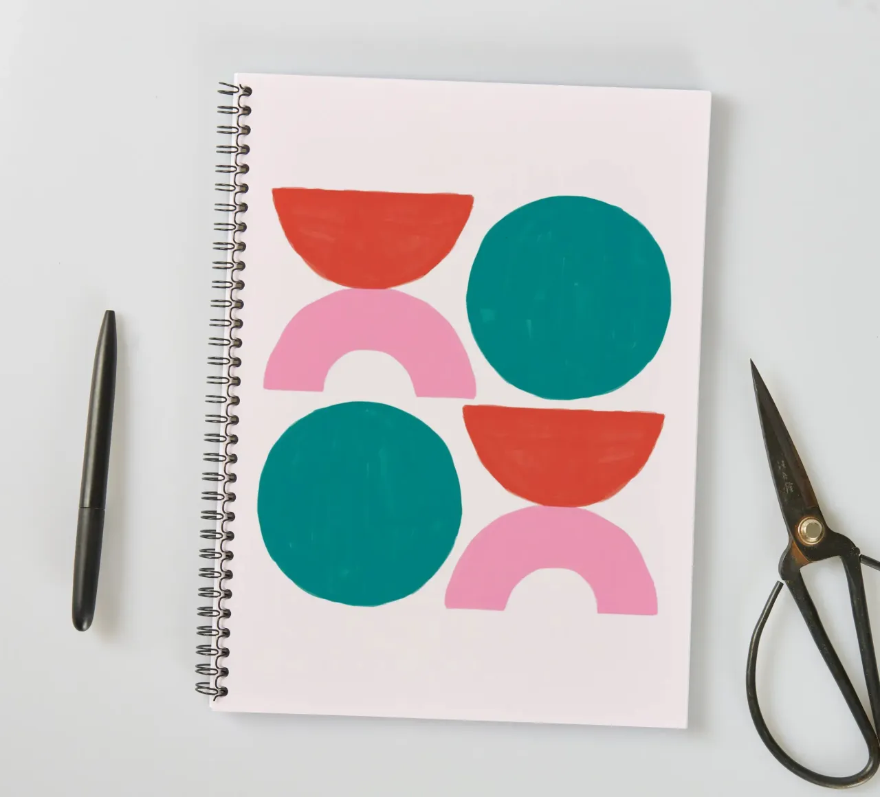 Retro Pop Art Pattern - Colourful & Geometric spiral notebook by Studio Vibe