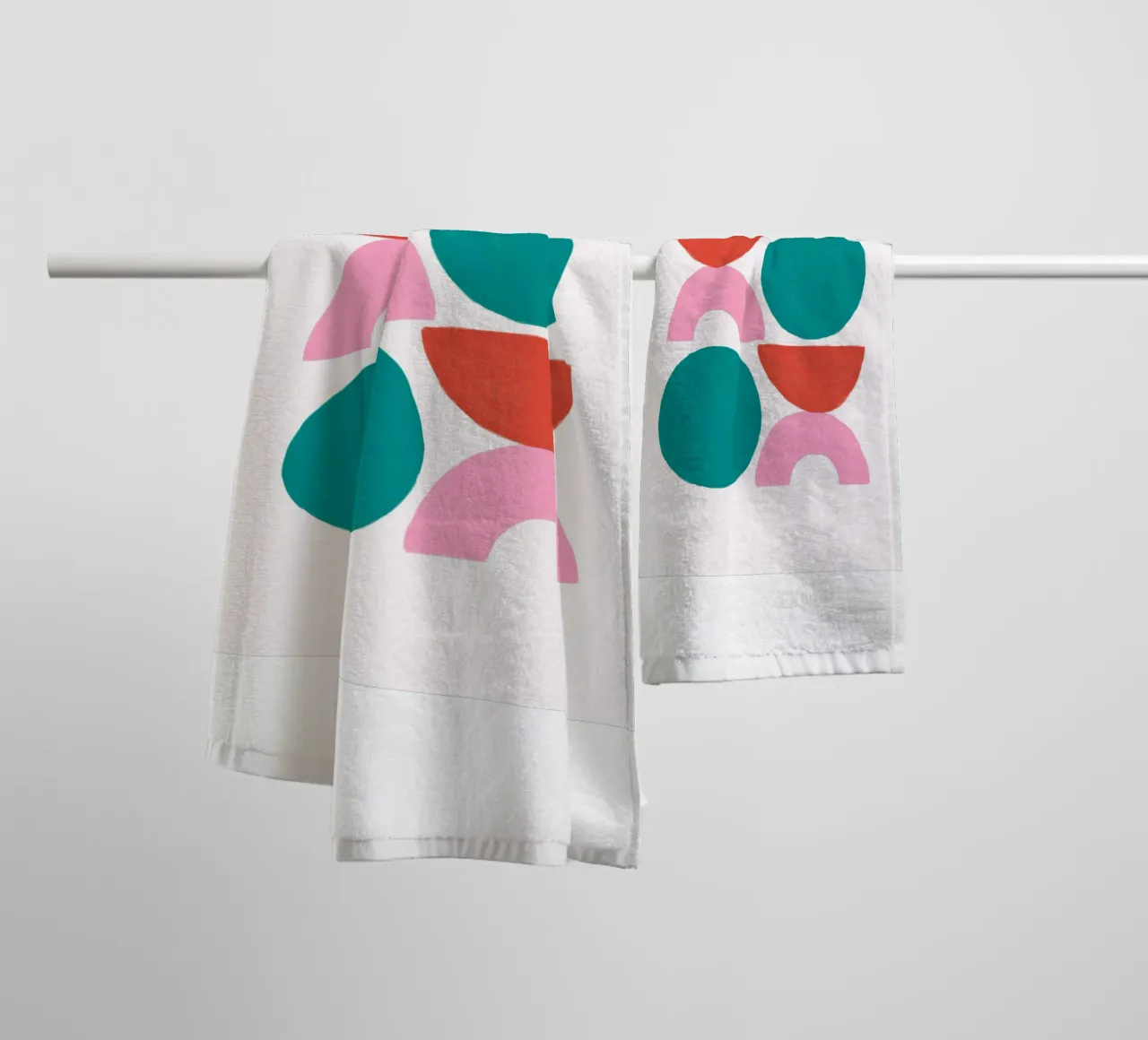 Retro Pop Art Pattern - Colourful & Geometric towel by Studio Vibe