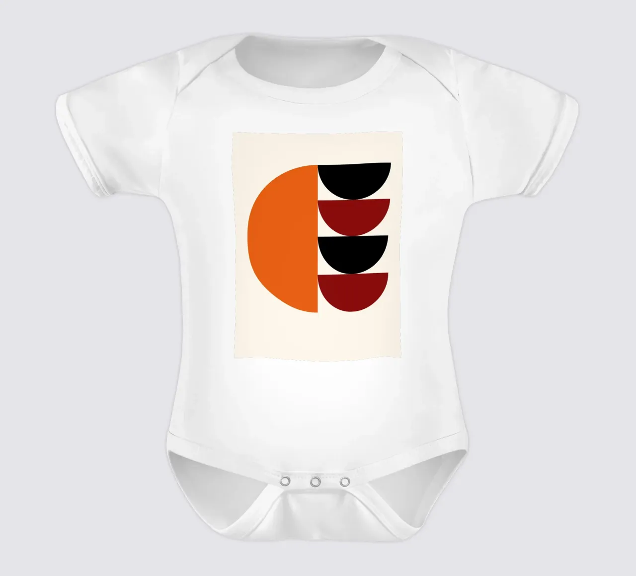 Modern Art Halbkreis Design – Geometrisches Poster Kurzarm Babybody von Studio Vibe