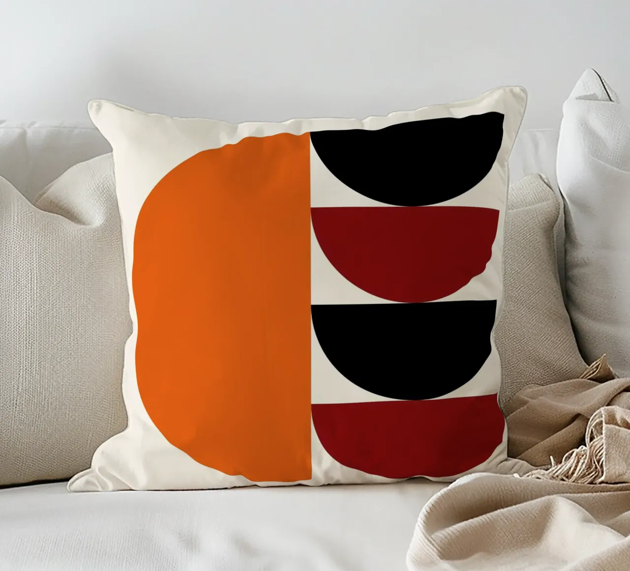 Design a semicerchio di arte moderna - Poster geometrico cuscino da Studio Vibe
