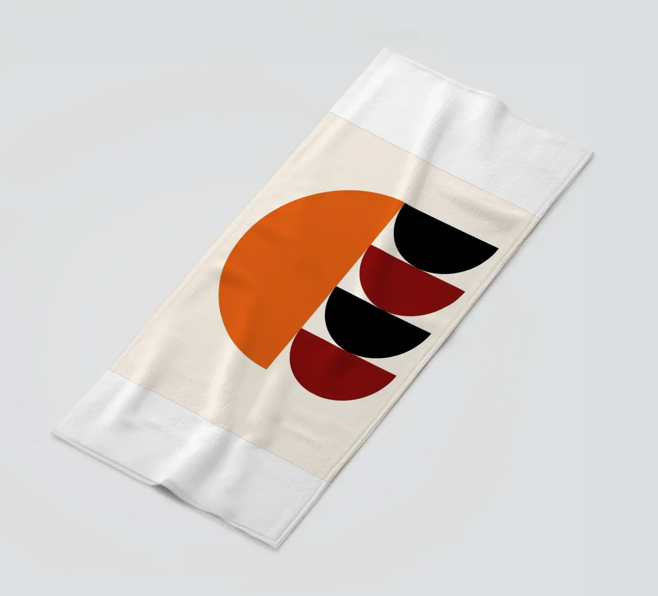Modern Art Semicircle Design - Geometric Poster beach towel by Studio Vibe