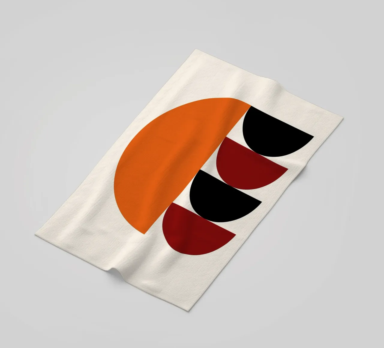 Modern Art Semicircle Design - Geometric Poster beach towel by Studio Vibe