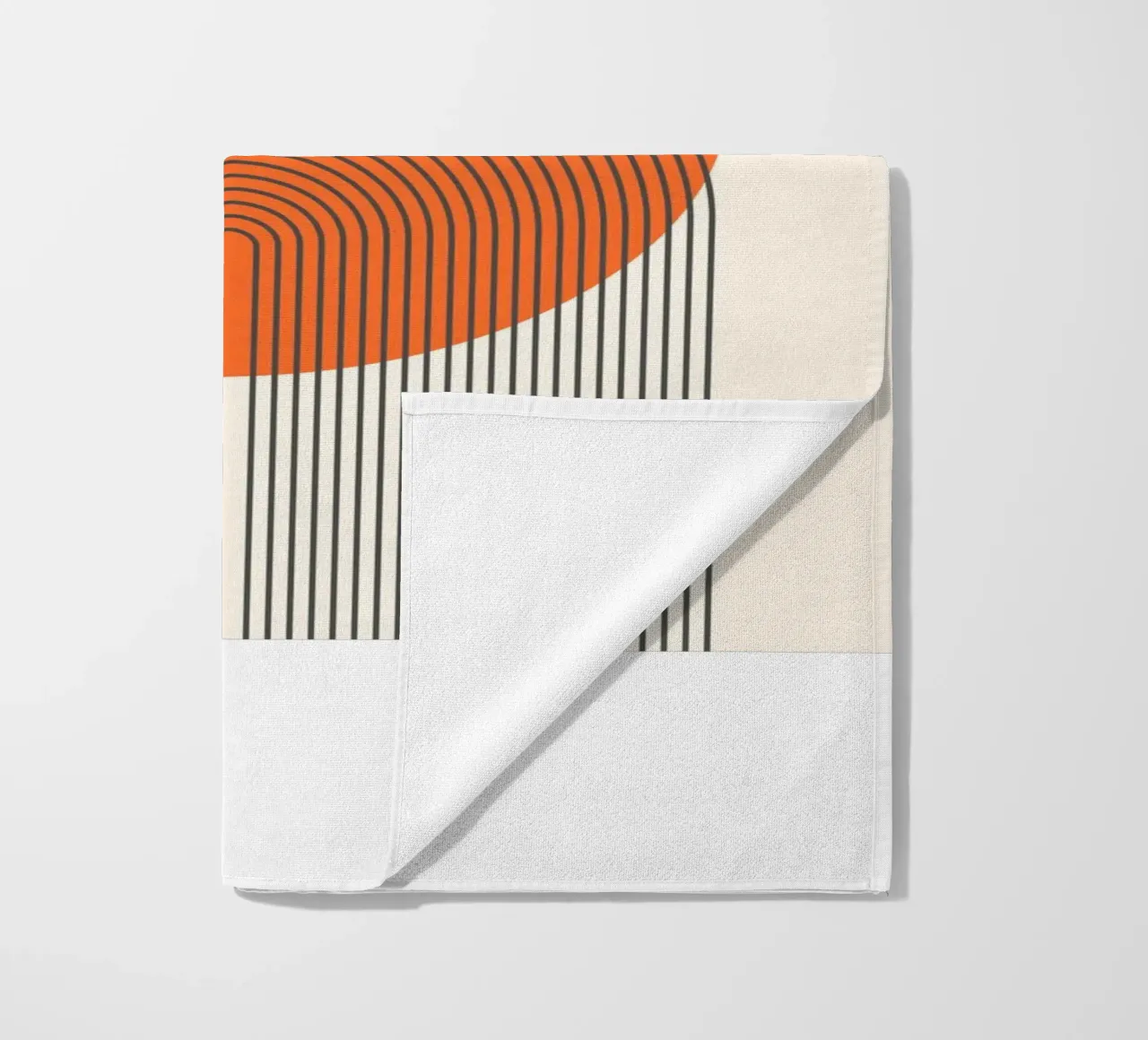 Linee retrò dell'alba - Design astratto per pareti telo mare da Studio Vibe