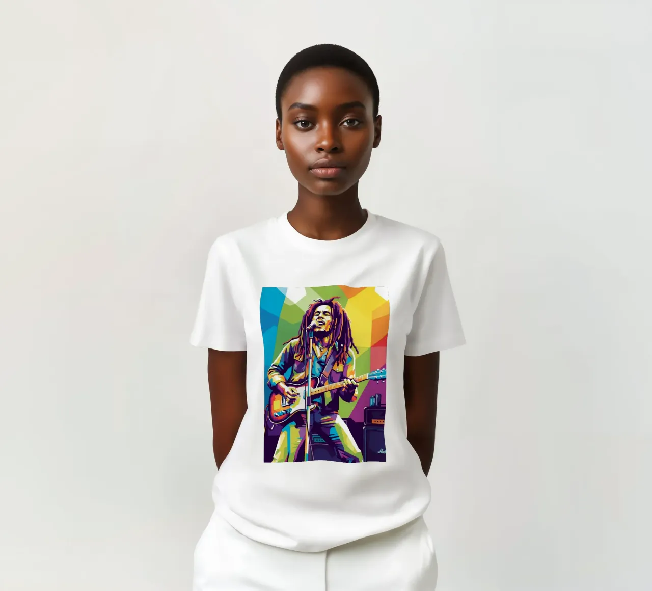 Bob Marley art t-shirt da Hantamrata