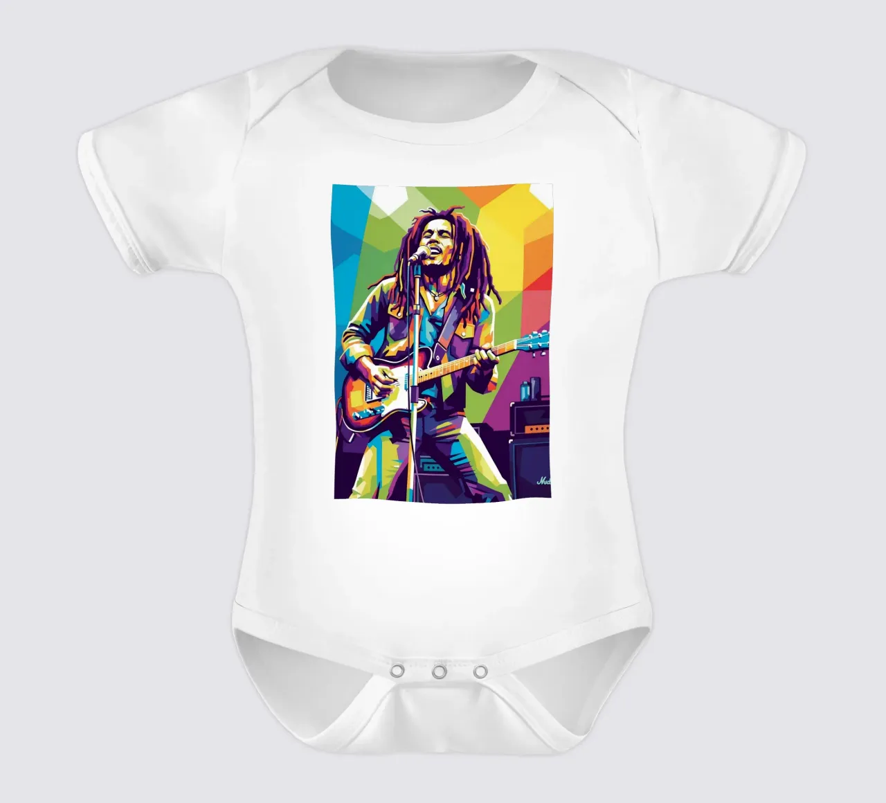 Bob Marley art body neonato maniche corte da Hantamrata