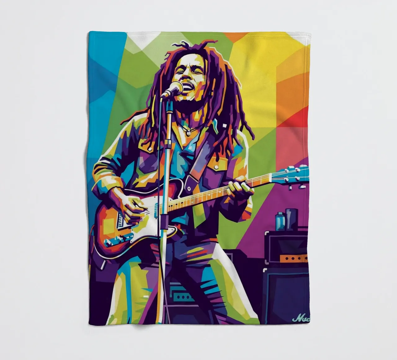 Bob Marley art coperta in pile da Hantamrata