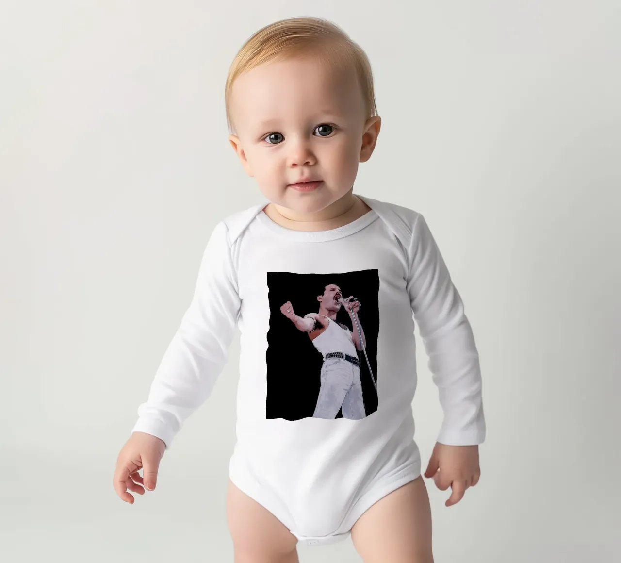 Freddie Mercury babyrompertje lange mouwen van vanhesling