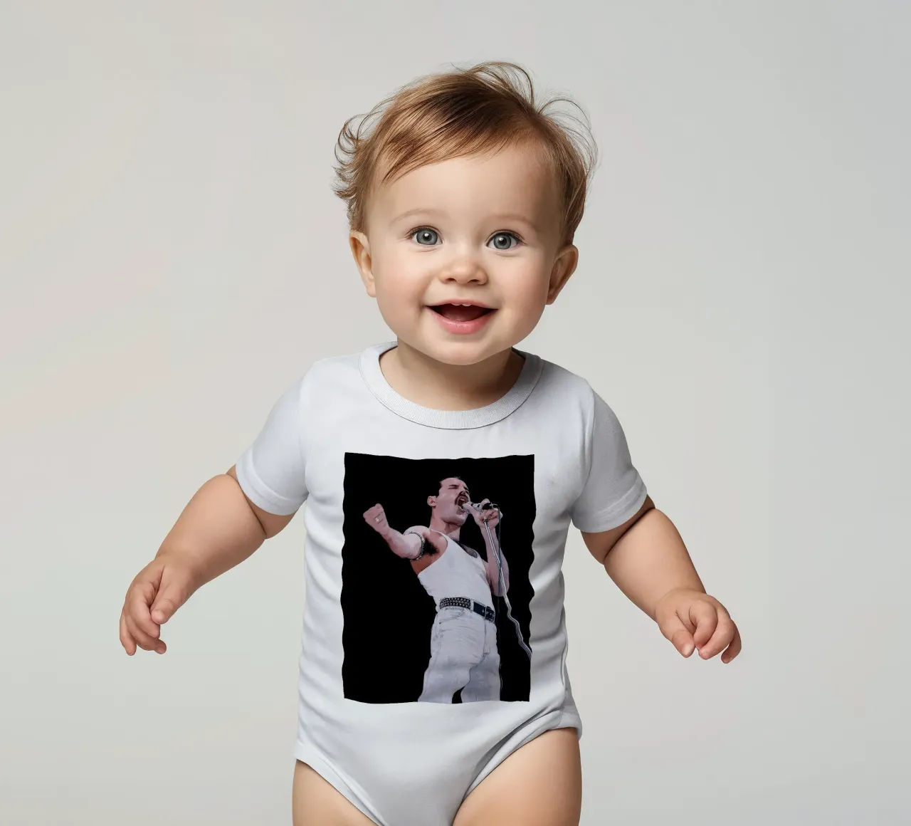 Freddie Mercury body neonato maniche corte da vanhesling