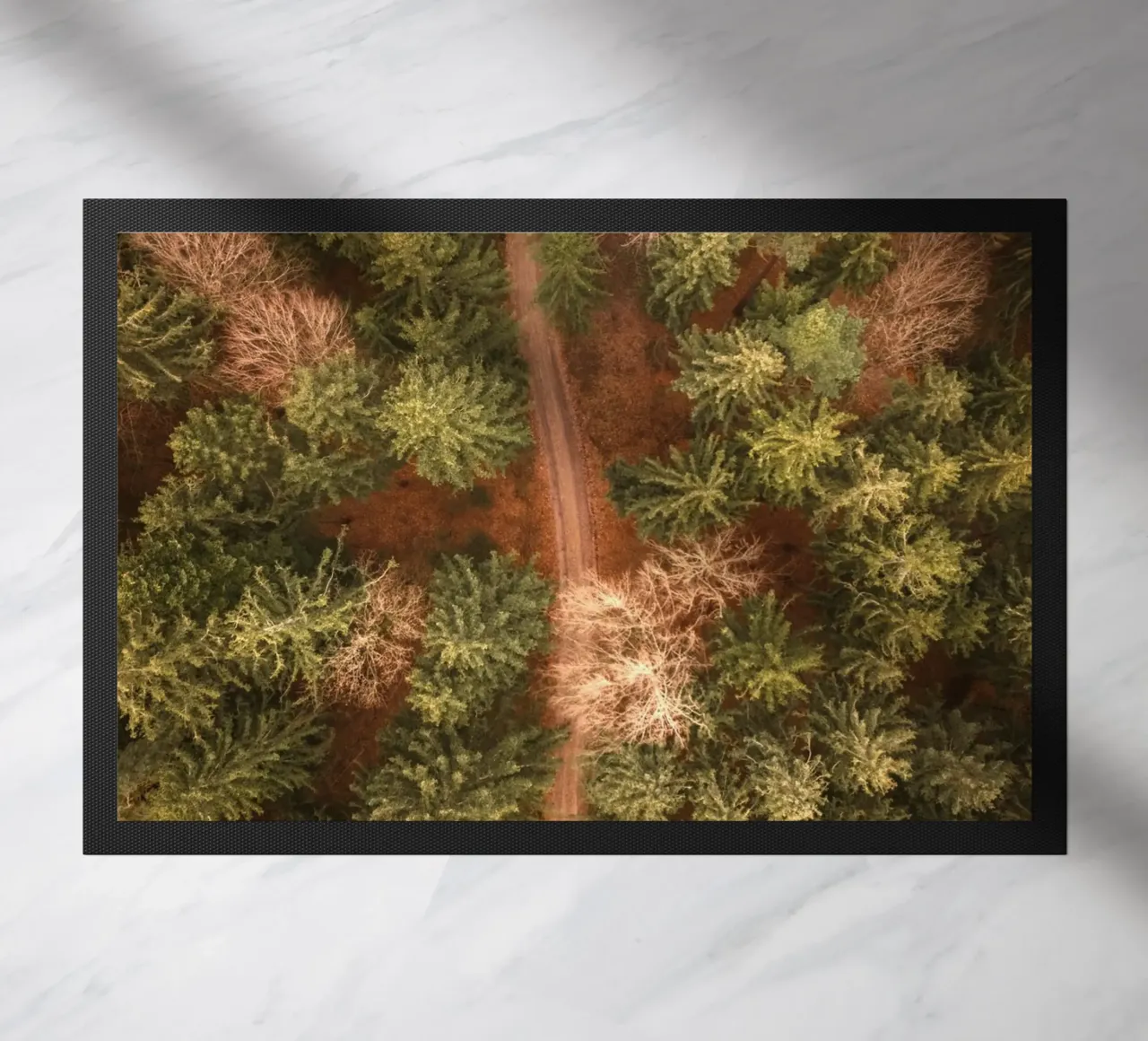 Luftbild Wald Fußmatte von Earthly Visions