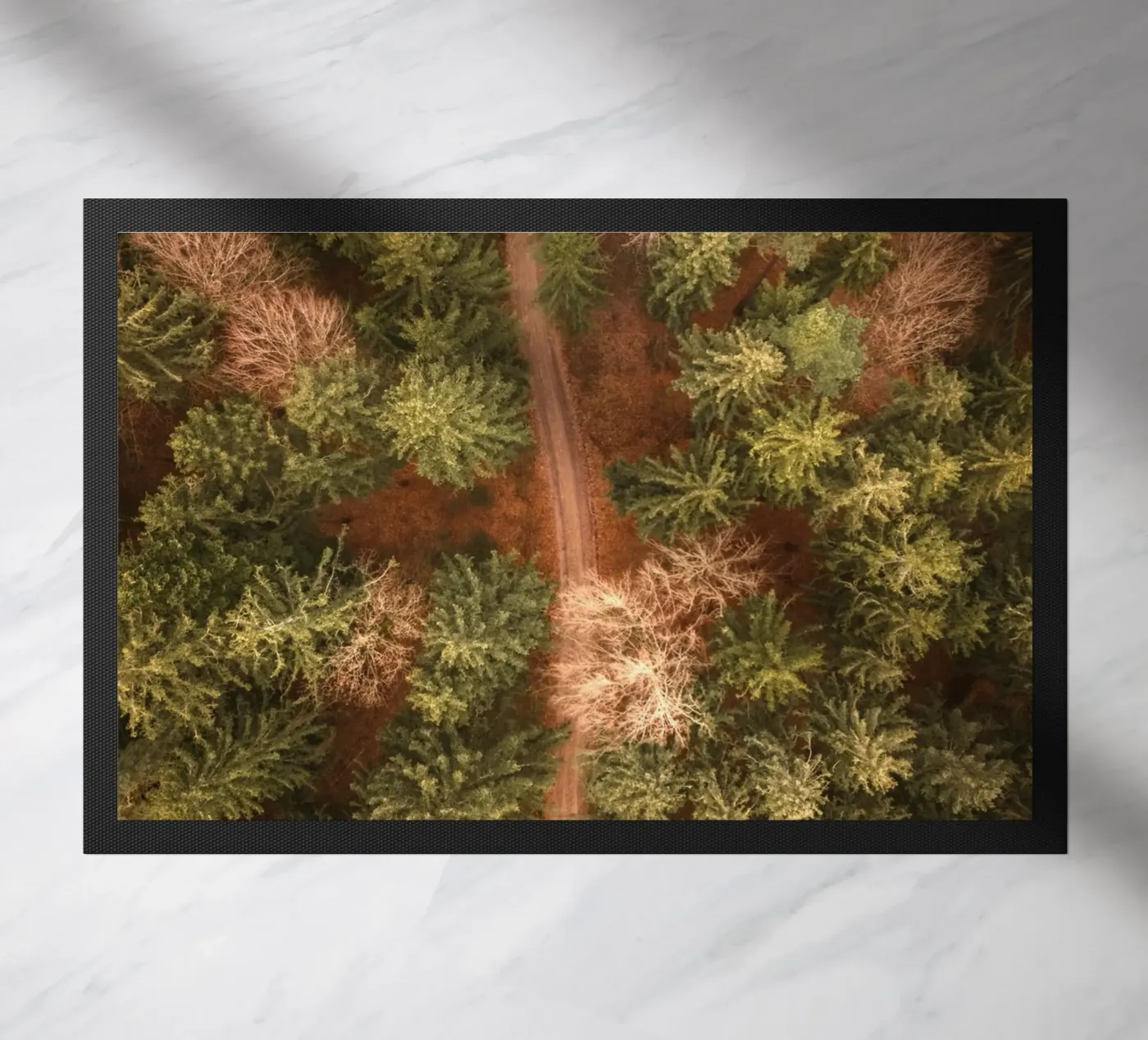 aerial view forest Fußmatte von Earthly Visions