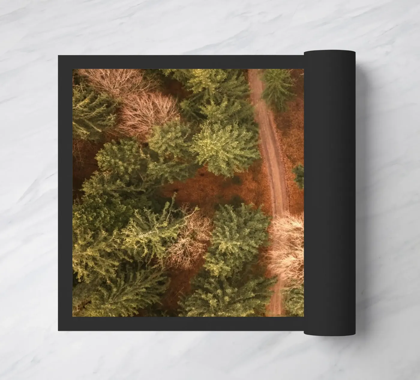 aerial view forest Fußmatte von Earthly Visions