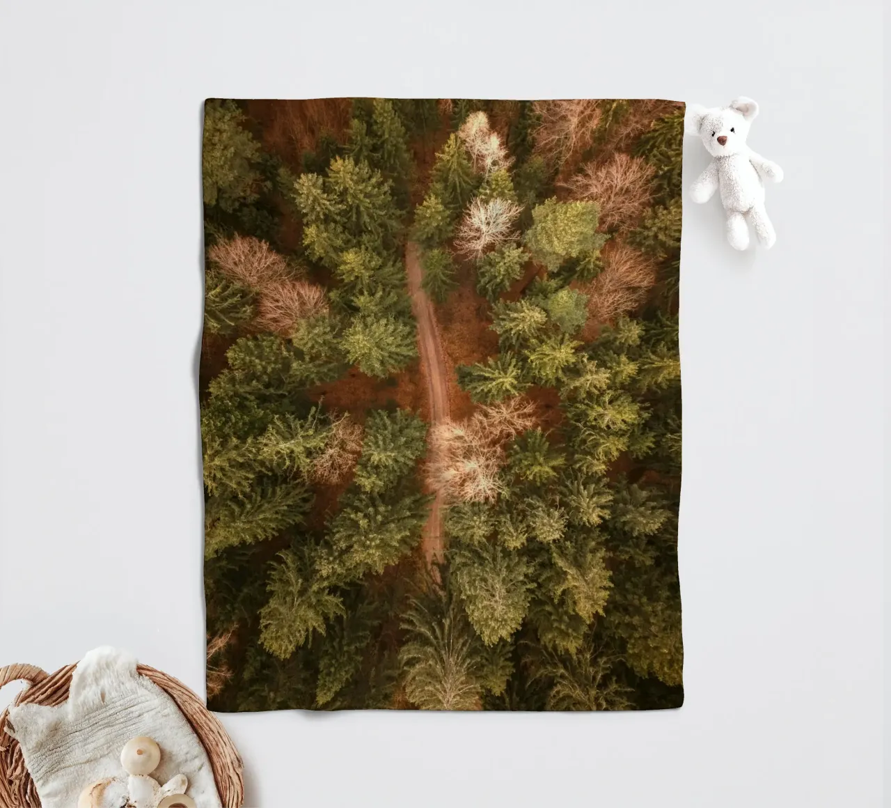 Luftbild Wald Fleecedecke von Earthly Visions