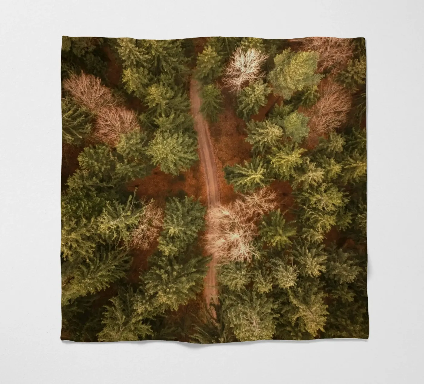 aerial view forest Fleecedecke von Earthly Visions