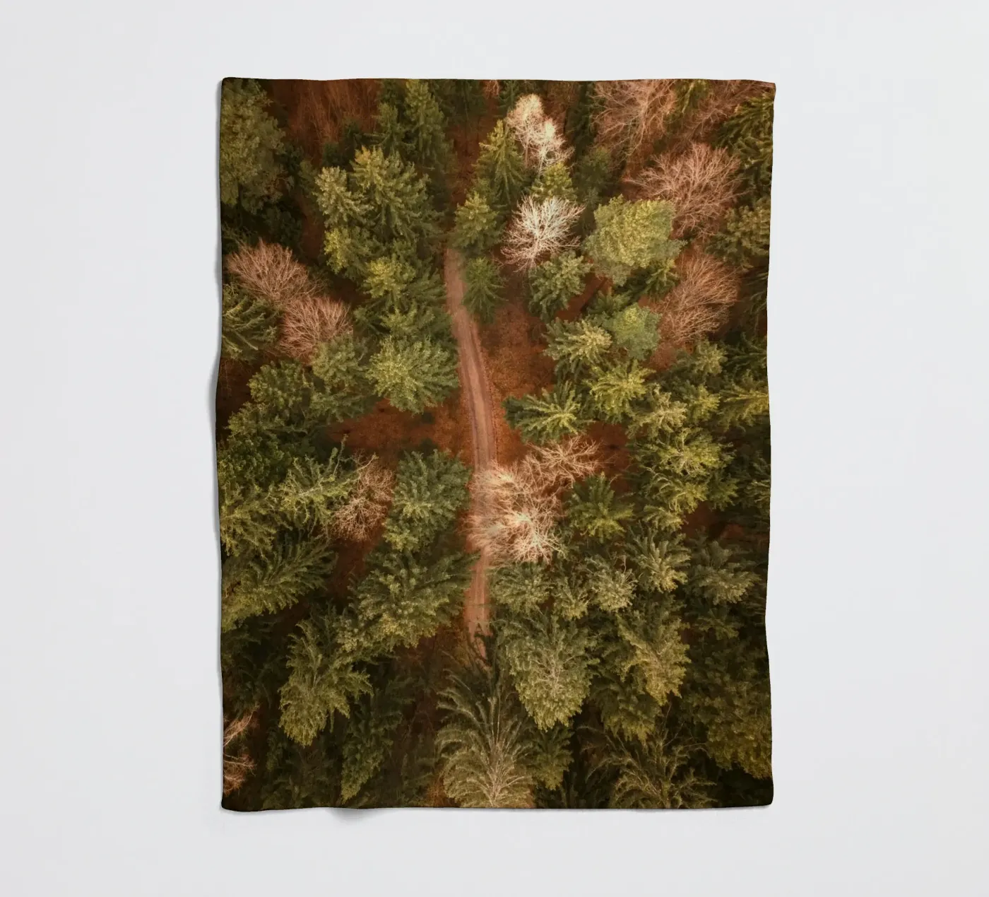 aerial view forest Fleecedecke von Earthly Visions