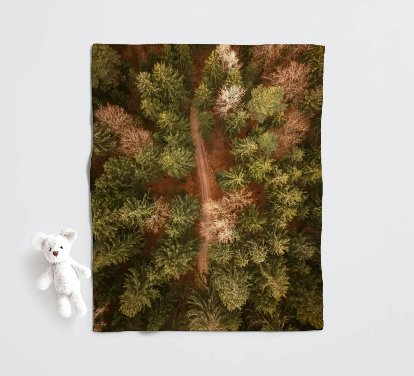 aerial view forest Fleecedecke von Earthly Visions