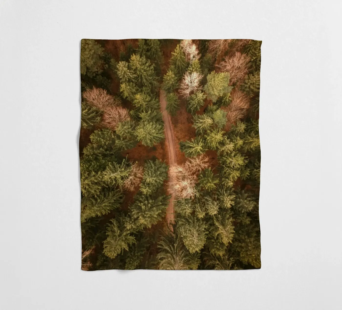 aerial view forest Fleecedecke von Earthly Visions