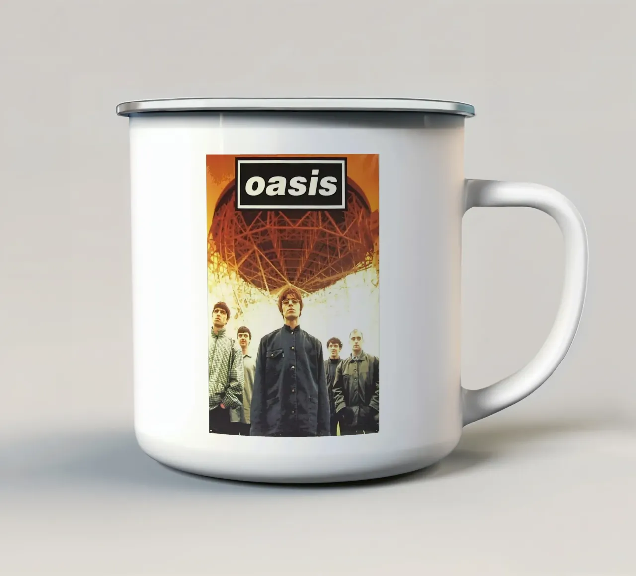 gruppo oasis tazza in smalto da vanhesling