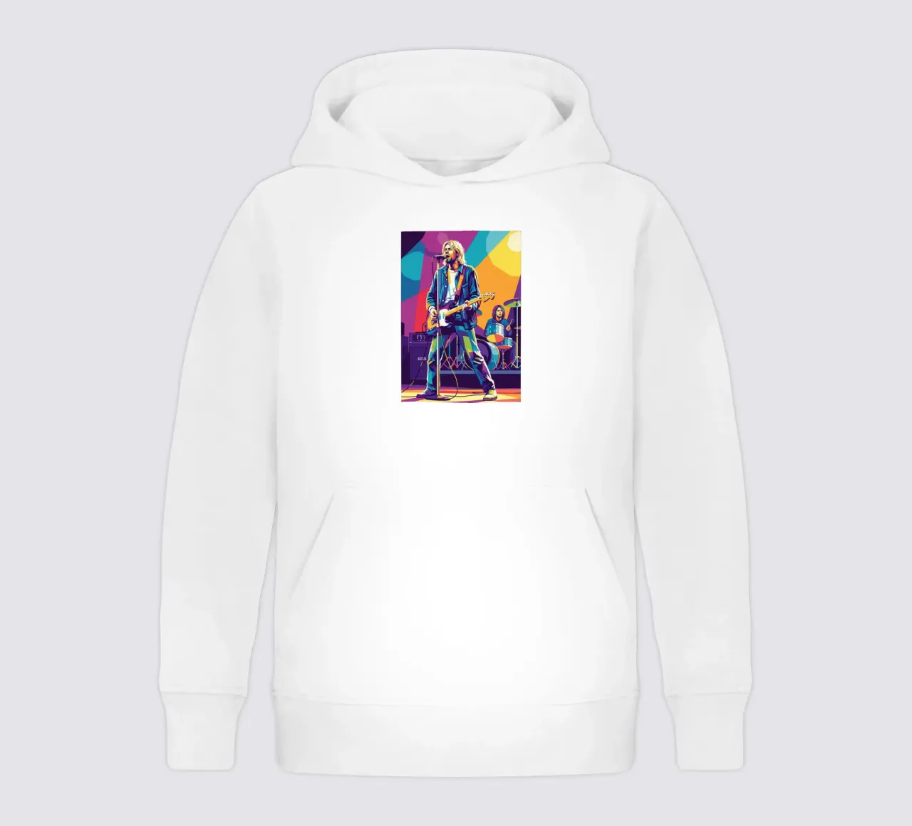 Kurt Cobain - Nirvana felpa bambino con cappuccio da Hantamrata