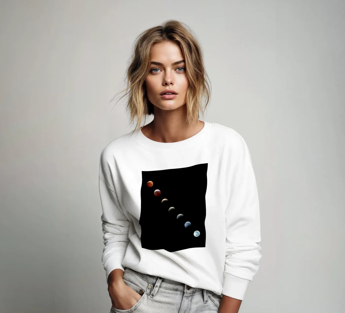 lune éclipse de lune sweat de Earthly Visions