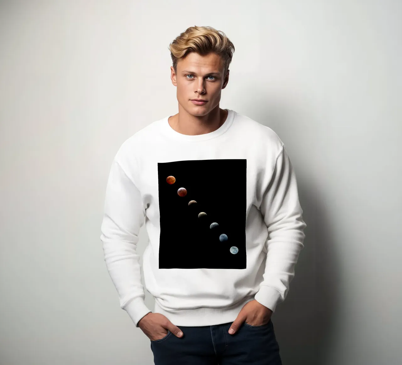 lune éclipse de lune sweat de Earthly Visions