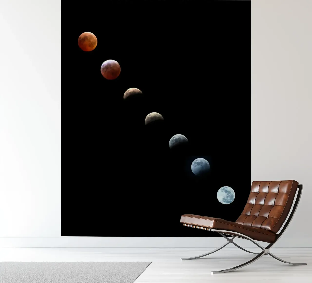 moon lunar-eclipse fotobehang van Earthly Visions