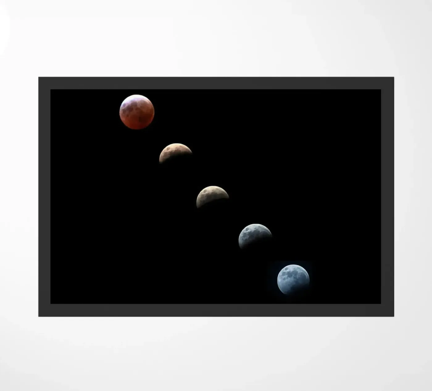 Mond-Mondfinsternis Fußmatte von Earthly Visions